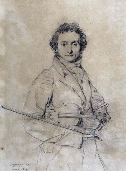 Jean-Auguste Dominique Ingres The Violinist Niccol china oil painting image